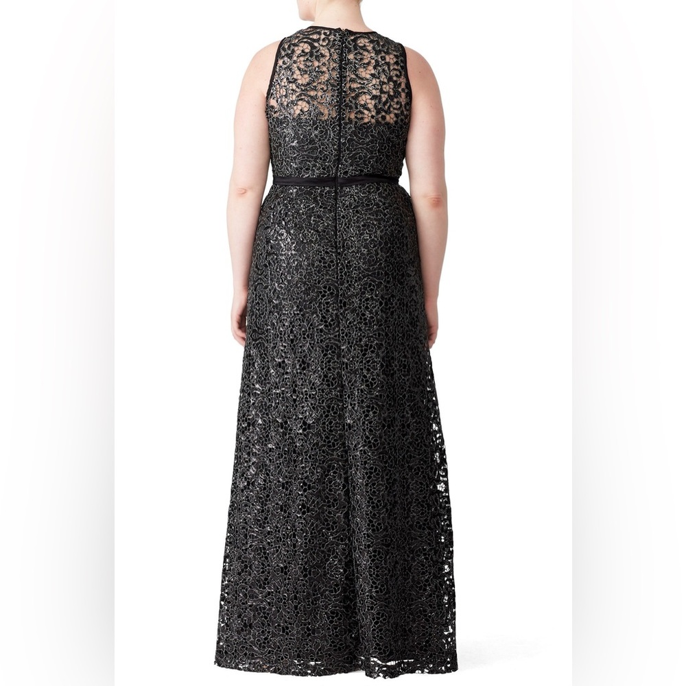 Theia Metallic Lace Gown - Picture 6 of 14